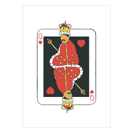 Plakat Queen - ilustracja na jasnym tle