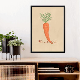 Obraz w ramie Warzywa - marchew - ilustracja