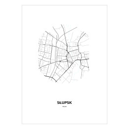 Plakat Mapa Słupska w kole