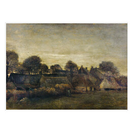 Plakat Vincent van Gogh Farming Village at Twilight. Reprodukcja