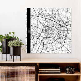 Plakat samoprzylepny Mapa miast świata - Padwa - biała