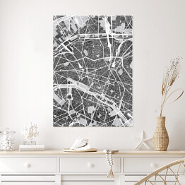 Plakat samoprzylepny Mapa Paryża 