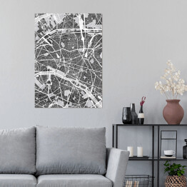 Plakat Mapa Paryża 