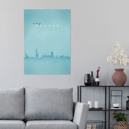 Plakat samoprzylepny Gdańsk, panorama miasta