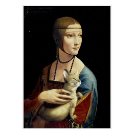 Plakat samoprzylepny Dama z kociczką