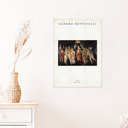 Plakat Sandro Botticelli "Wiosna" - reprodukcja z napisem. Plakat z passe partout