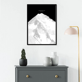 Plakat w ramie Gasherbrum - minimalistyczne szczyty górskie