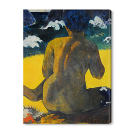Obraz na płótnie Paul Gauguin "Kobieta przy morzu" - reprodukcja