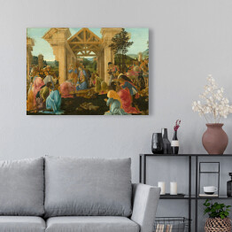 Obraz na płótnie Sandro Botticelli "Pokłon Trzech Króli" - reprodukcja