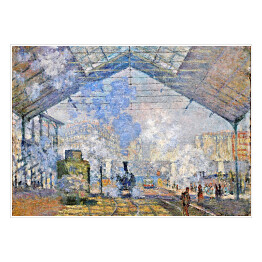 Plakat Claude Monet "Stacja Saint-Lazare, widok z zewnątrz" - reprodukcja
