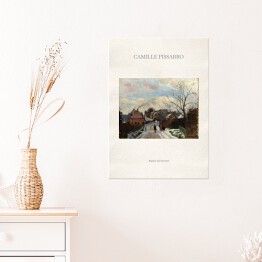 Plakat Camille Pissarro "Wzgórze nad Norwood" - reprodukcja z napisem. Plakat z passe partout