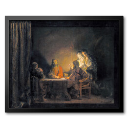 Obraz w ramie Rembrandt Wieczerza w Emaus. Reprodukcja