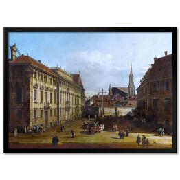 Plakat w ramie Canaletto "The Lobkowitzplatz in Vienna"