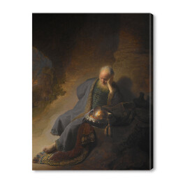 Obraz na płótnie Rembrandt Jeremiasz opłakujący zburzenie Jerozolimy. Reprodukcja