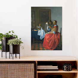 Plakat Jan Vermeer "Dziewczyna z kieliszkiem wina" - reprodukcja