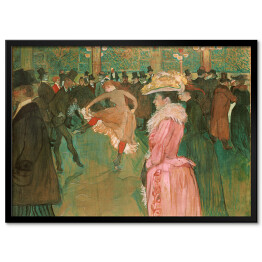 Plakat w ramie Henri de Toulouse-Lautrec "W Moulin Rouge" - reprodukcja