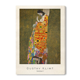 Obraz na płótnie Gustav Klimt "Nadzieja II" - reprodukcja z napisem. Plakat z passe partout