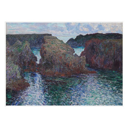 Plakat samoprzylepny Claude Monet "Skały przy Port-Goulphar, Belle-Ile" - reprodukcja
