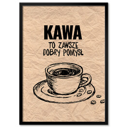 Plakat w ramie Typografia z kawą