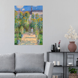 Plakat Claude Monet Ogród Moneta w Vétheuil. Reprodukcja obrazu