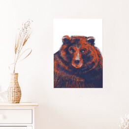 Plakat Niedźwiedź na jasnym tle
