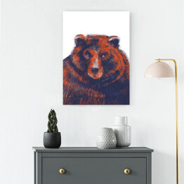 Obraz na płótnie Niedźwiedź na jasnym tle