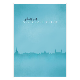 Plakat samoprzylepny Szczecin, panorama miasta