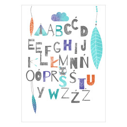 Plakat samoprzylepny Motywy idiańskie - alfabet