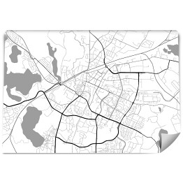 Fototapeta winylowa zmywalna Minimalistyczna mapa Olsztyna