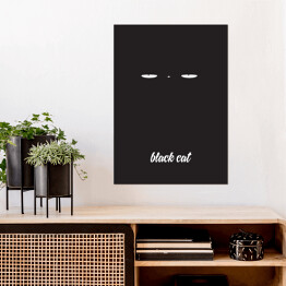 Plakat Ilustracja - black cat