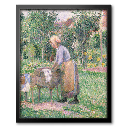 Obraz w ramie Camille Pissarro Praczka w Éragny. Reprodukcja
