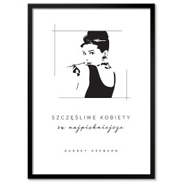Plakat w ramie Typografia - cytat Audrey Hepburn