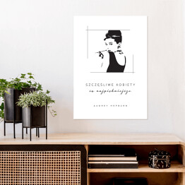 Plakat samoprzylepny Typografia - cytat Audrey Hepburn