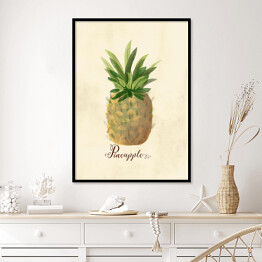 Plakat w ramie Ilustracja - ananas