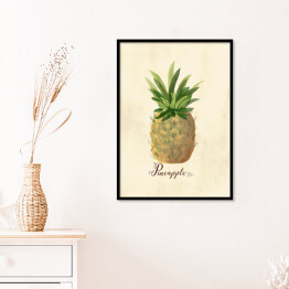 Plakat w ramie Ilustracja - ananas