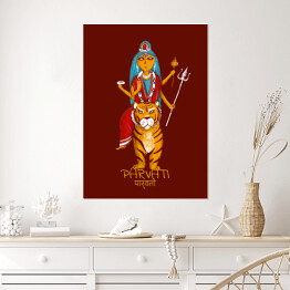 Plakat Parvati - mitologia hinduska