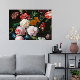 Plakat samoprzylepny Kompozycja kwiatów ogrodowych i polnych