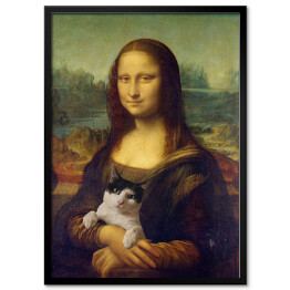 Plakat w ramie Mona Lisa z kotem