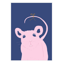 Plakat samoprzylepny Ilustracja - zwierzątka - myszka