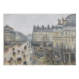Plakat Camille Pissarro "Plac przy Teatrze Francuskim w deszczu" - reprodukcja