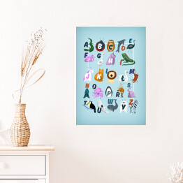 Plakat Alfabet ze zwierzątkami