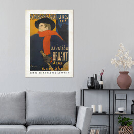 Plakat Henri de Toulouse-Lautrec "Ambasador" - reprodukcja z napisem. Plakat z passe partout