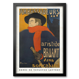 Obraz w ramie Henri de Toulouse-Lautrec "Ambasador" - reprodukcja z napisem. Plakat z passe partout