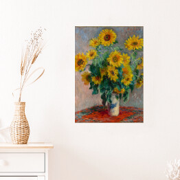 Plakat Claude Monet "Bukiet słoneczników" - reprodukcja