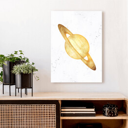 Obraz na płótnie Złote planety - Saturn