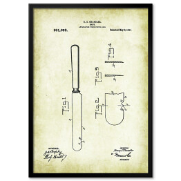 Plakat w ramie H. E. Chandler - patenty na rycinach vintage