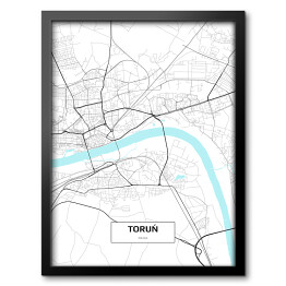 Obraz w ramie Mapa Torunia 