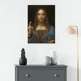 Plakat samoprzylepny Leonardo da Vinci "Zbawiciel świata" - reprodukcja