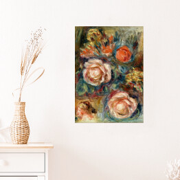 Plakat samoprzylepny Auguste Renoir "Bukiet róż" - reprodukcja