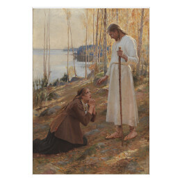 Plakat samoprzylepny Jezus i Maria Magdalena Albert Edelfelt Reprodukcja obrazu